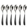 Buy Glossy Silver Finish Spoon/ Forks/ Knives Black Online India