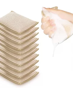 Buy Bamboo Cleaning Kitchen Dish Clothes, White Washcloths Towels