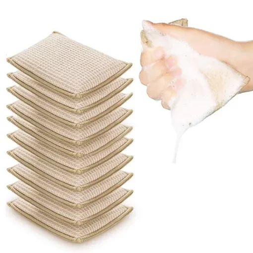 Buy Bamboo Cleaning Kitchen Dish Clothes, White Washcloths Towels