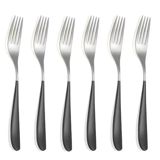 Buy SUS 304 Glossy Silver Finish Spoon/ Forks/ Knives Black Online India