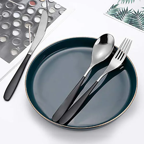 Housebrand Fondue forks stainless steel black border set of 6 