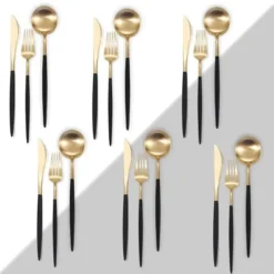 Buy Premium Royal Cutlery Set, Gold Polished, Forks, Knives Online India
