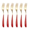 Buy Fine Dining Cutlery, Made of SUS 304, Red Gold Fork Online India