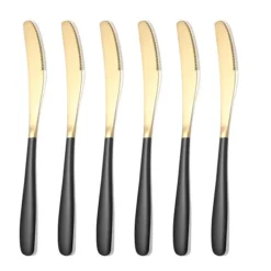 Buy Fine Dining Cutlery, Black Gold Knife ,Spoon/Forks/ Online India