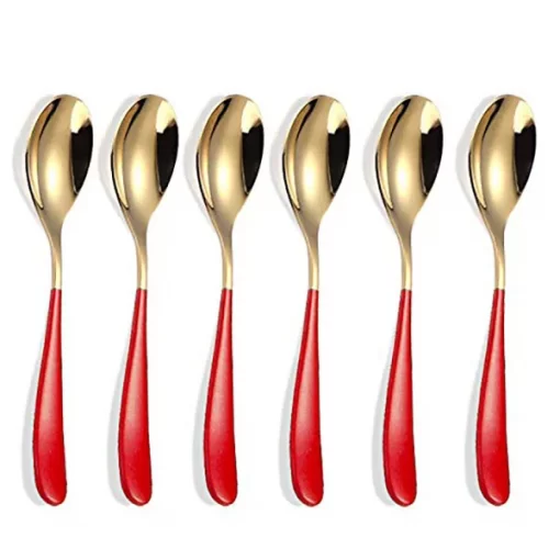 Buy UPC Fine Dining Cutlery, Red Gold Spoon Online India