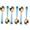 Buy Fine Dining Cutlery, Gold Blue Spoon / Forks/ Knives Sets Online India