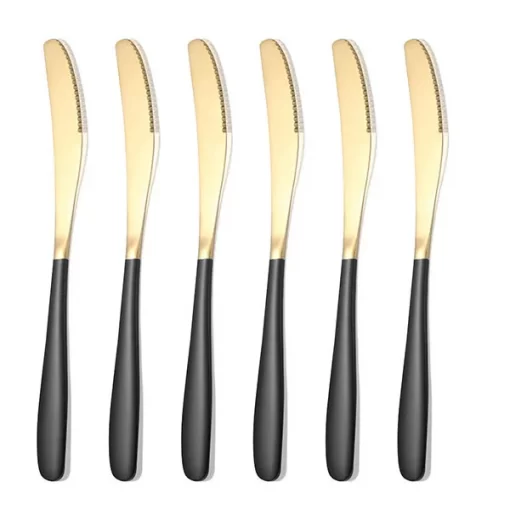 Buy Fine Dining Cutlery, Black Gold Knife ,Spoon/Forks/ Online India