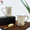 U.P.C. Flower Series Fine Bone China Ceramics 300ml (Pack of 2) Bone China Coffee Mug  (330 ml, Pack of 2)