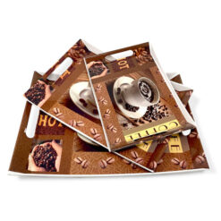 Crystal by UPC Melamine Serving Tray, Set of 3 (Small, Medium and Large Size) Ocean Series Tray