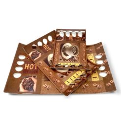 UPC Crystal Melamine Serving Royale Series Tray - Set of 3 (Multicoloured, White, Small, Medium and Large Size)