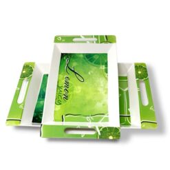 Crystal by UPC Melamine Serving Tray, Set of 2 (Medium and Large Size) Rosseate Series Tray