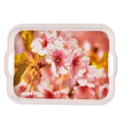 UPC Premium Melamine Break Resistant Serving Tray Set Shape-Classic Modern Designs(Set of 2 - M, L)