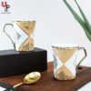 SND Homes Flower Series Fine Bone China Ceramics 300ml (Pack of 2) Bone China Coffee Mug  (330 ml, Pack of 2)