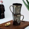 SND Homes Flower Series Fine Bone China Ceramics 300ml (Pack of 2) Bone China Coffee Mug  (330 ml, Pack of 2)