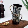 SND Homes Flower Series Fine Bone China Ceramics 300ml (Pack of 2) Bone China Coffee Mug  (330 ml, Pack of 2)