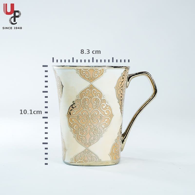 SND Homes Flower Series Fine Bone China Ceramics 300ml (Pack of 2) Bone China Coffee Mug (330 ml, Pack of 2) - Image 4