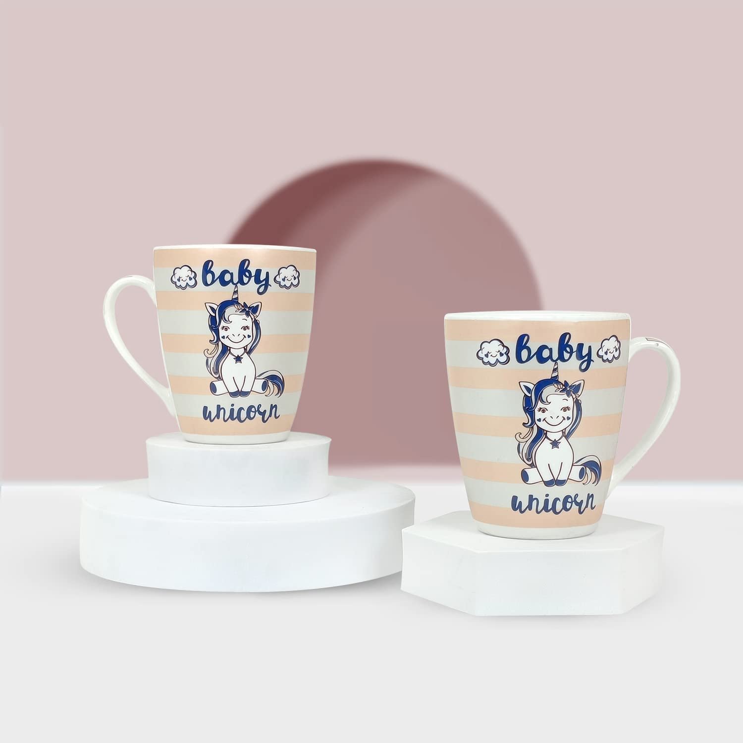 StarAndDaisy Coffee Mug Set of 2 | Dishwasher & Microwave Safe | Ceramic Bone China Cup to Gift to Best Friend | Ceramic Tea Coffee Milk Cups. (SND-MM-25)