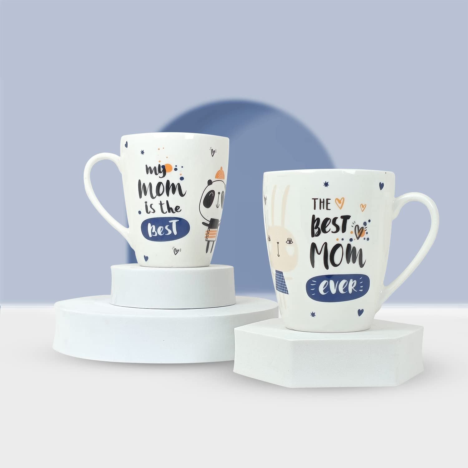 StarAndDaisy Coffee Mug Set of 2 | Dishwasher & Microwave Safe | Ceramic Bone China Cup to Gift to Best Friend | Ceramic Tea Coffee Milk Cups. (SND-MM-13)