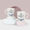 StarAndDaisy Coffee Mug - Ceramic Bone China Tea Coffee Milk Cups Microwave and Dishwasher Safe Set of 2 - SND-MM-19