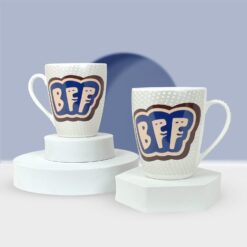 StarAndDaisy Coffee Mug Set of 2 | Dishwasher & Microwave Safe | Ceramic Bone China Cup to Gift to Best Friend | Ceramic Tea Coffee Milk Cups. (SND-MM-12)