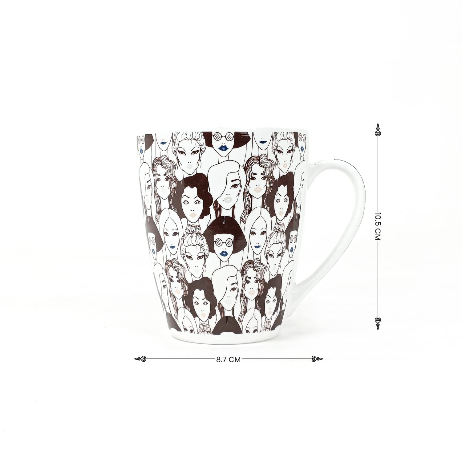 StarAndDaisy Designer Mugs - ceramic Bone China Tea Coffee Milk Cups Microwave and Dishwasher Safe Set of 2 - SND-MM-02 - Image 5
