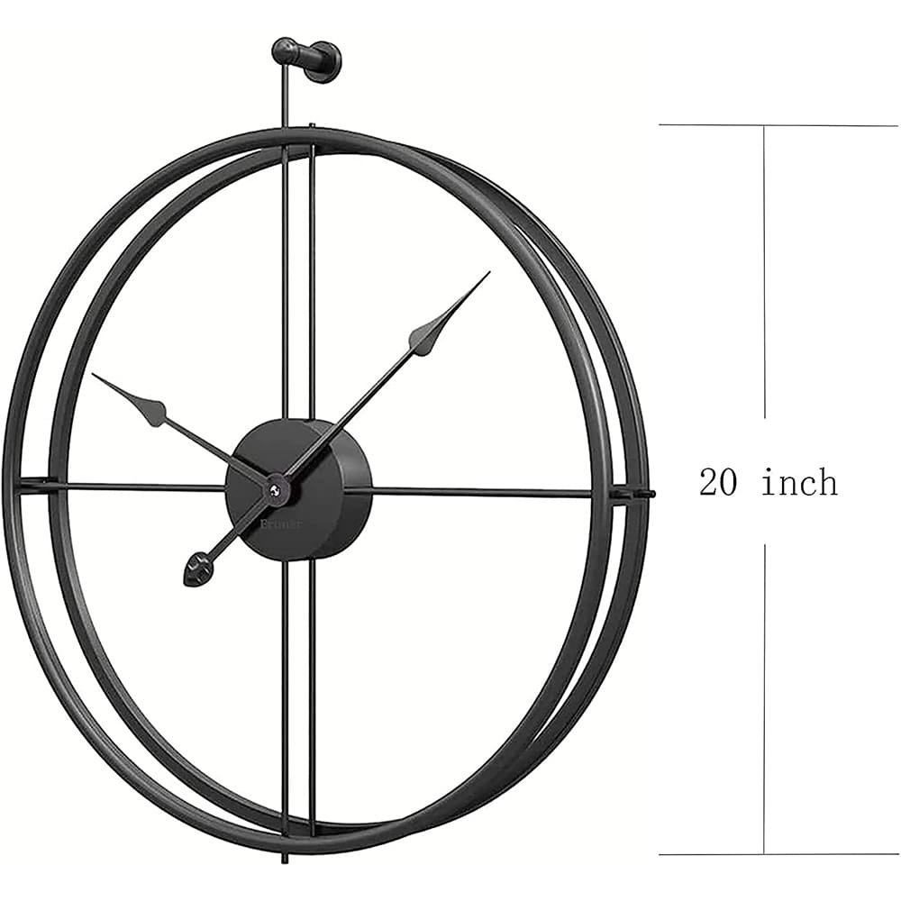 SND Premium Wall Clock with Modern Look for Dining Room, Lobby & Bedroom - Black, Size : 50cm - Image 6