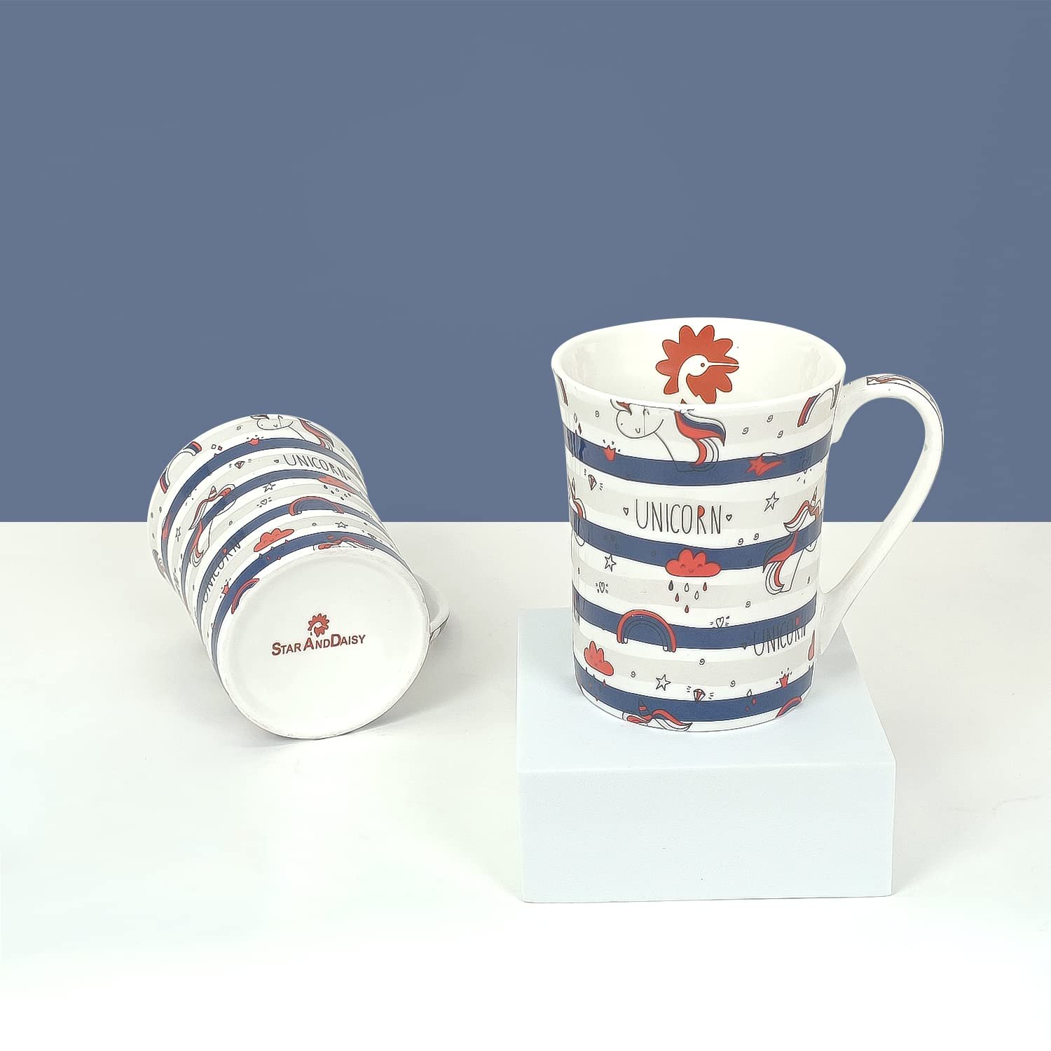 StarAndDaisy Coffee Mug Set of 2 | Dishwasher & Microwave Safe | Ceramic Bone China Cup to Gift to Best Friend | Ceramic Tea Coffee Milk Cups. (SND-MM-05) - Image 3