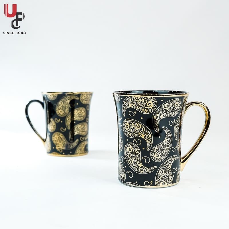 SND Homes Flower Series Fine Bone China Ceramics 300ml (Pack of 2) Bone China Coffee Mug (330 ml, Pack of 2) - Image 5