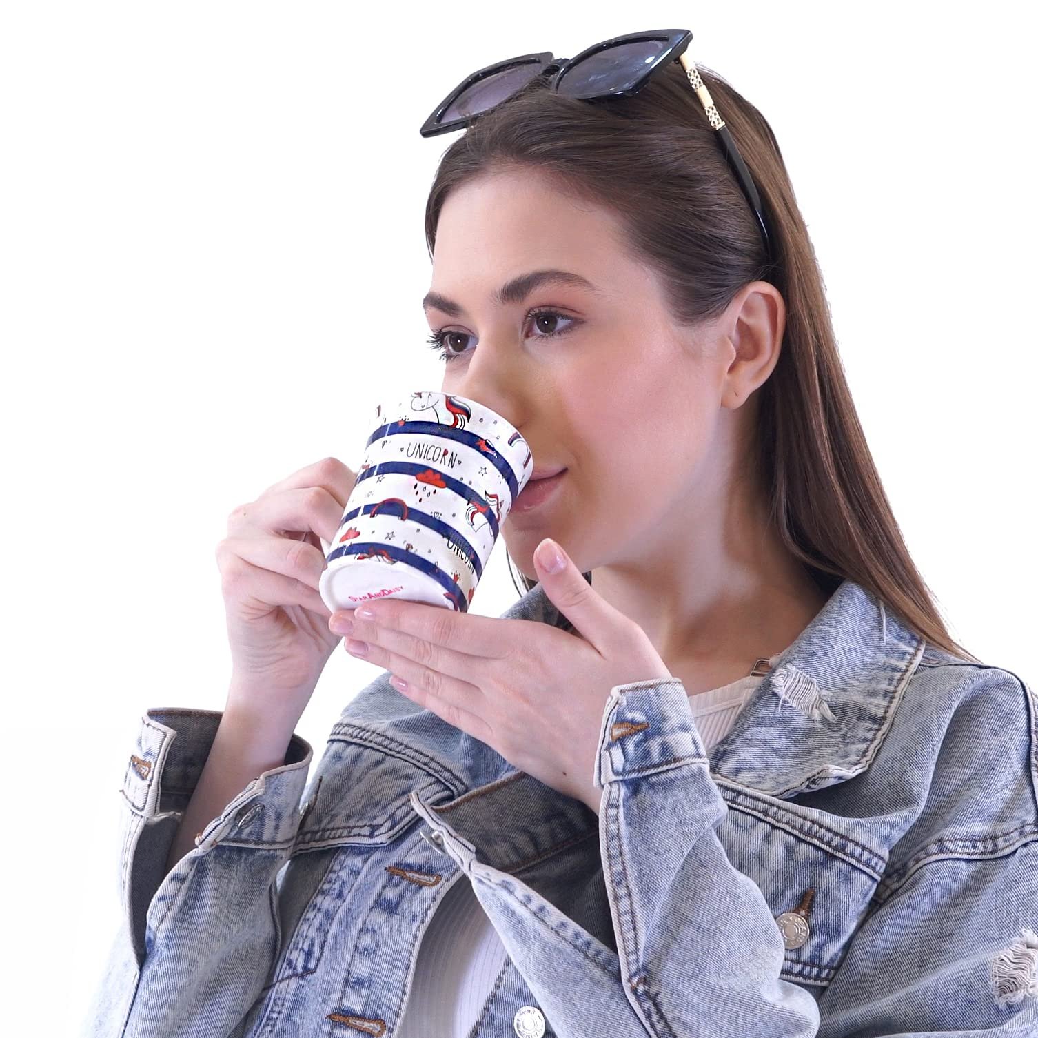 StarAndDaisy Coffee Mug Set of 2 | Dishwasher & Microwave Safe | Ceramic Bone China Cup to Gift to Best Friend | Ceramic Tea Coffee Milk Cups. (SND-MM-05)