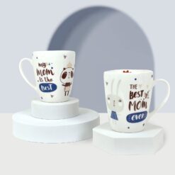 StarAndDaisy Coffee Mug - Ceramic Bone China Microwave Safe Tea Coffee Milk Cups Set of 2 - SND-MM-27