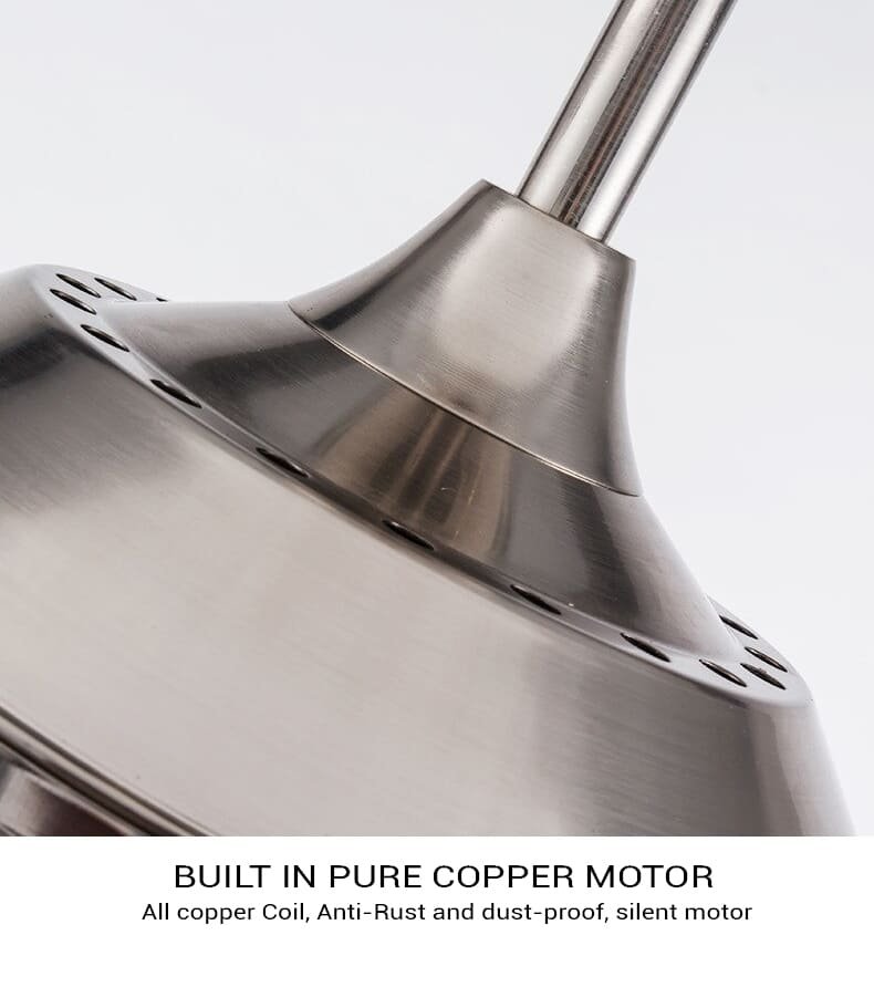 SND Home Decor Stainless Steel Ceiling Fan Light Modern Electric Fan Ceiling LightLED Remote Control Ceiling Fan Light (42 Inch) - Image 11