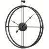 SND Premium Wall Clock with Modern Look for Dining Room, Lobby & Bedroom - Black, Size : 50cm