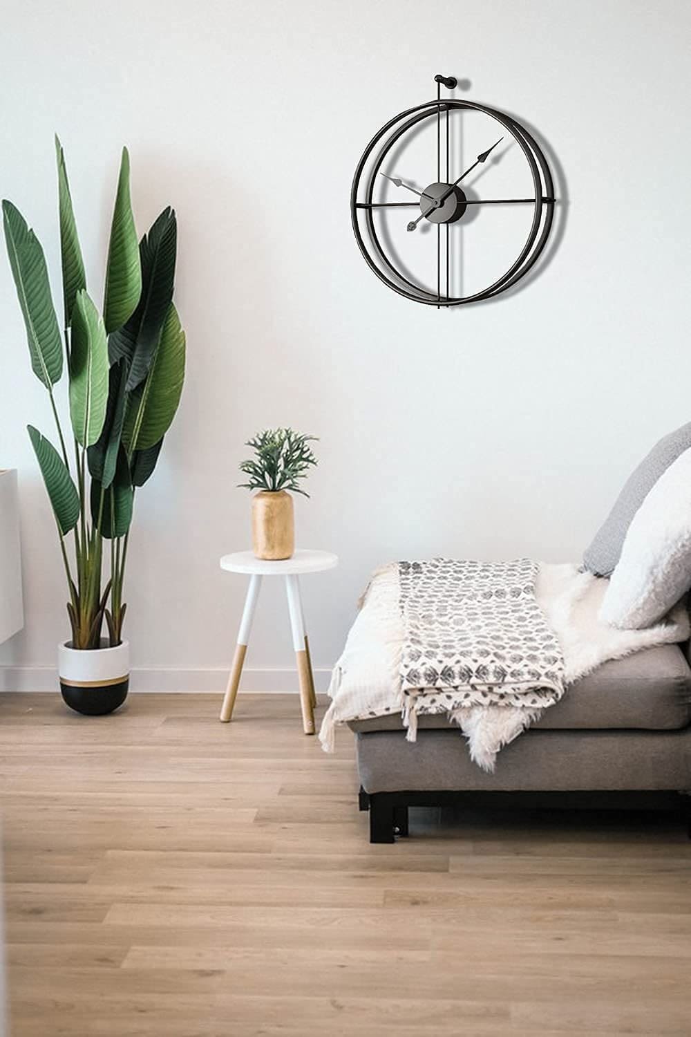 SND Premium Wall Clock with Modern Look for Dining Room, Lobby & Bedroom - Black, Size : 50cm - Image 5