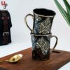 SND Homes Flower Series Fine Bone China Ceramics 300ml (Pack of 2) Bone China Coffee Mug  (330 ml, Pack of 2)