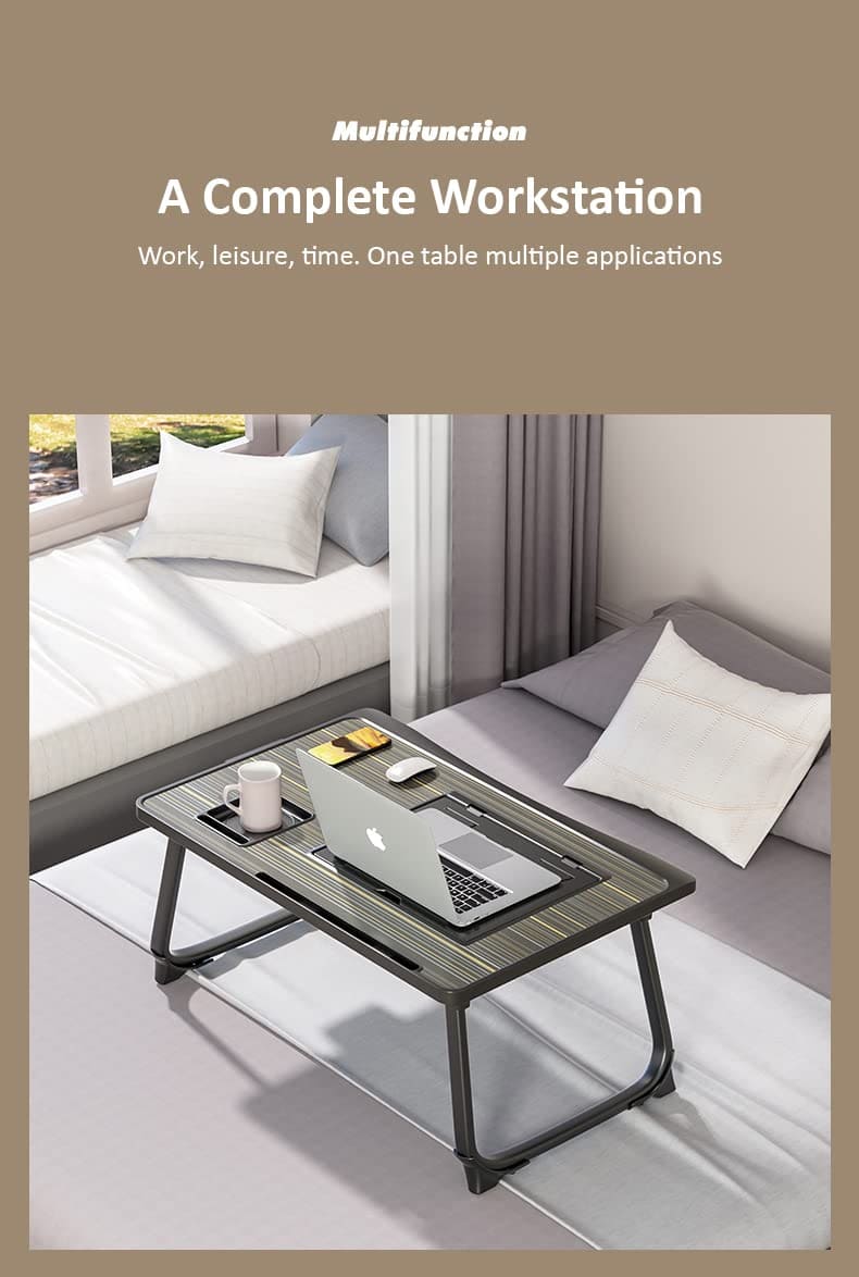 SND Homes Bed Buddy Laptop Desk - Portable Bed Tray Table with Drawer and Laptop Stand - Bed Buddy Black - Image 3