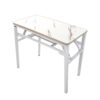 SND Homes Foldable Computer Table/Work Desk for Kids/Adults - No Assembly Required (80 X 40 Molded White)
