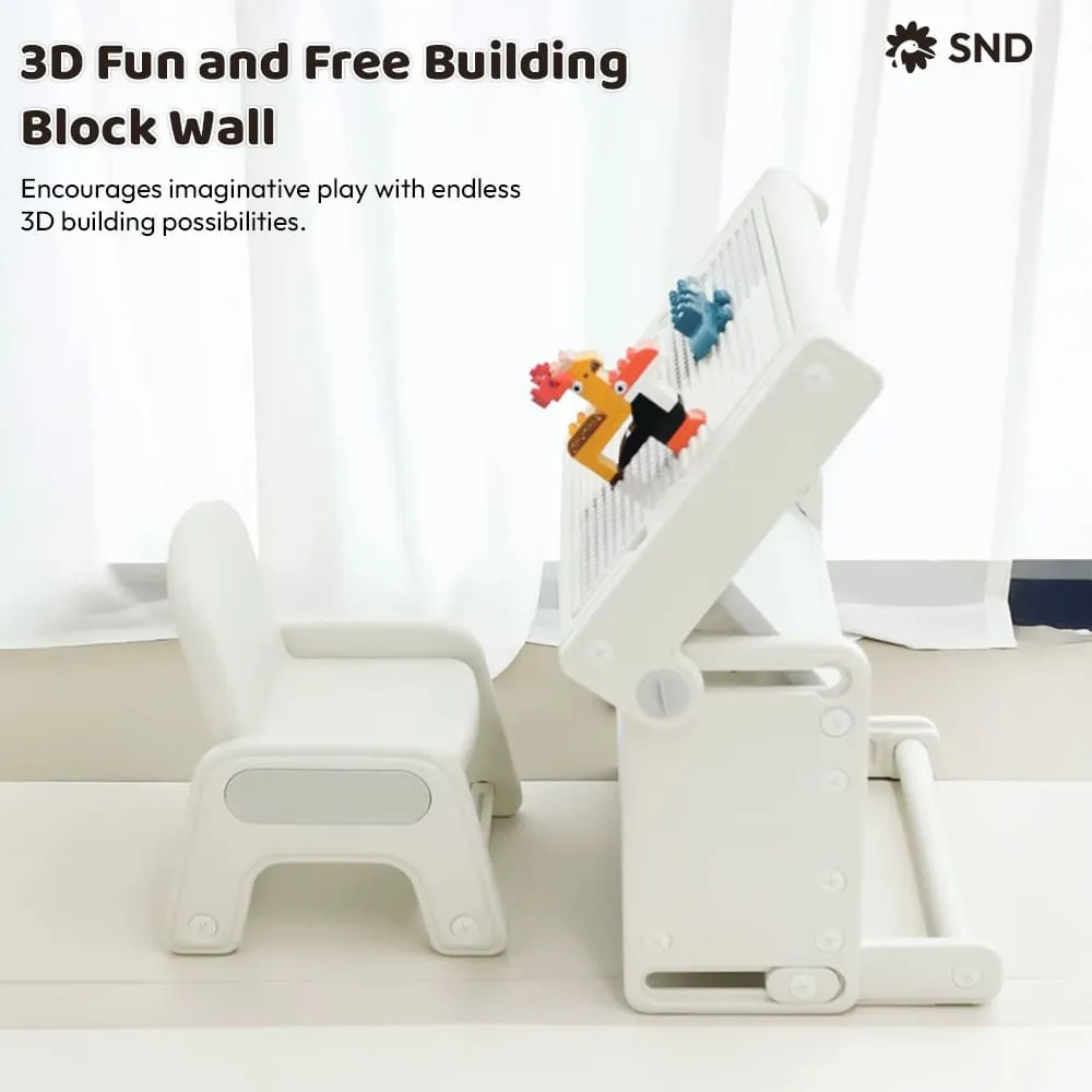 StarAndDaisy 8-in-1 Multifunctional Folding Building Block Table and Chair Set for Kids, 3D Table and Chair Set for Kids Study and playtime - Image 3