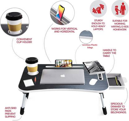 StarAndDaisy Wood Portable Laptop Table (Finish Color - Golden Beige) - Image 2