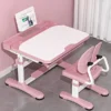 StarAndDaisy Smart Kids Multifunctional Study Table and Chair without LED Lamp and without Book Storage Shelf (Pink | R8 1.3)