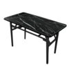 SND Homes Foldable Solid Wood Office Table and Workstations /Computer Table/Work Desk for Kids/Adults - No Assembly Required (120 X 60 Molded Black)