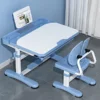 StarAndDaisy Smart Kids Multifunctional Study Table and Chair without LED Lamp and without Book Storage Shelf (Blue | R8 1.3)