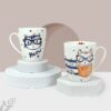 StarAndDaisy Coffee Mug Set of 2 | Dishwasher & Microwave Safe | Ceramic Bone China Cup to Gift to Best Friend | Ceramic Tea Coffee Milk Cups. (SND-MM-30)