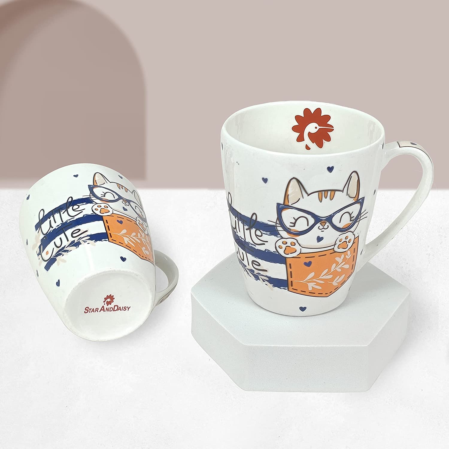 StarAndDaisy Coffee Mug Set of 2 | Dishwasher & Microwave Safe | Ceramic Bone China Cup to Gift to Best Friend | Ceramic Tea Coffee Milk Cups. (SND-MM-30) - Image 2