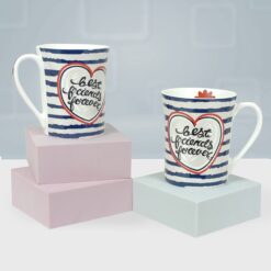 StarAndDaisy Coffee Mug Set of 2 | Dishwasher & Microwave Safe | Ceramic Bone China Cup to Gift to Best Friend | Ceramic Tea Coffee Milk Cups. (SND-MM-29)