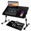 SND Homes Multipurpose Bed Table/lapdesk Workstation for Lazy People with Height and Angle Adjustment (Black (53 X 30 cm))