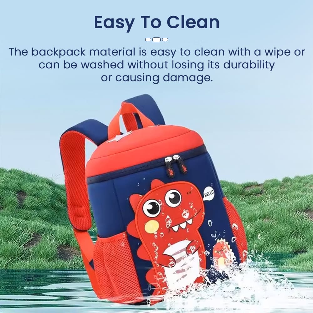 StarAndDaisy Dino Fancy School Bag Kids, Waterproof and Lightweight Primary School Bag - Red & Blue - Image 8