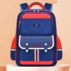 StarAndDaisy British Style School bag for Children, Lightweight & Waterproof Shoulder Pad Backpack for Boys & Girls - Red & Blue