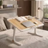StarAndDaisy T9 Laptop Bed Table with Foldable Legs, Storage Drawer, Book Holder & Adjustable Angles for Bed – Light Brown