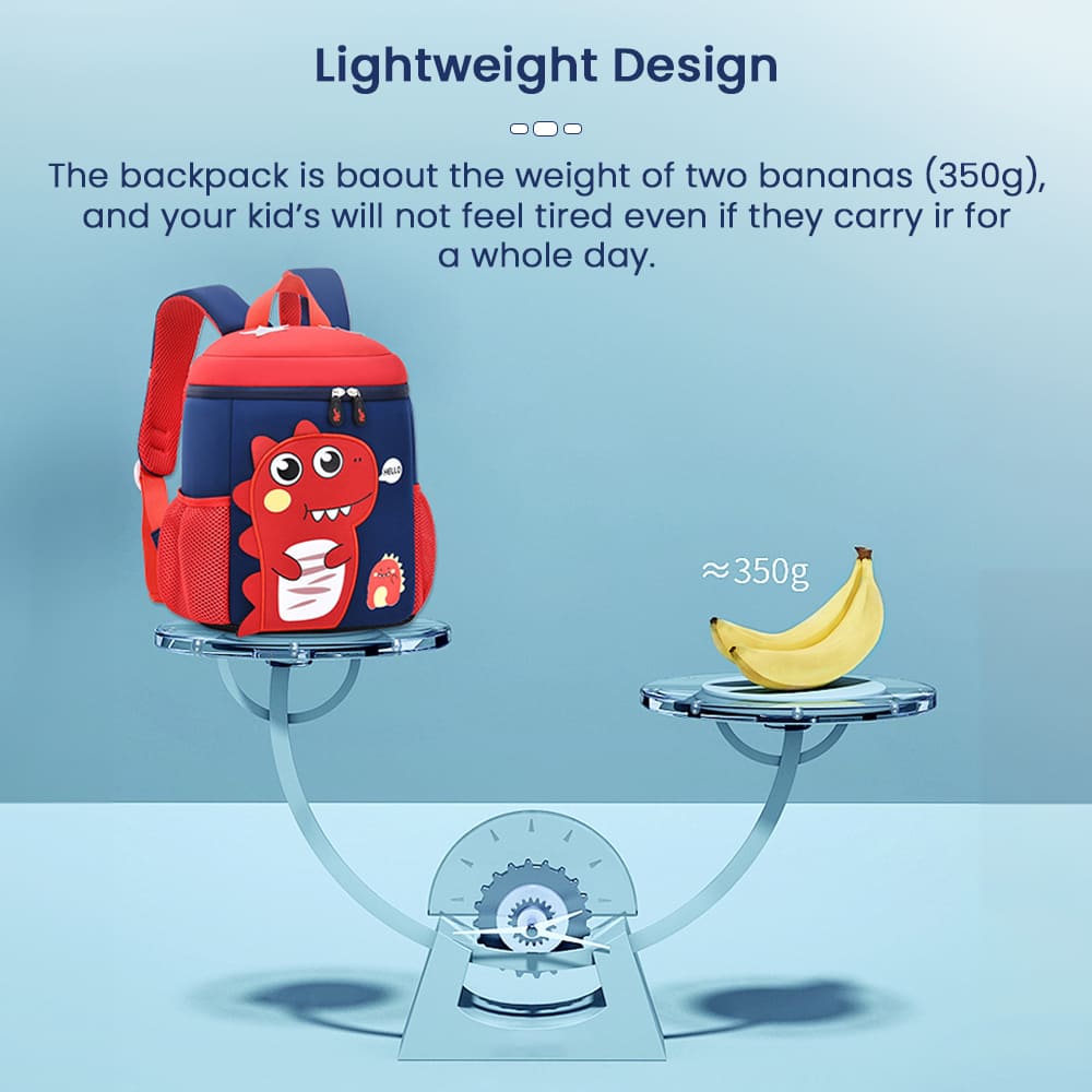 StarAndDaisy Dino Fancy School Bag Kids, Waterproof and Lightweight Primary School Bag - Red & Blue - Image 6