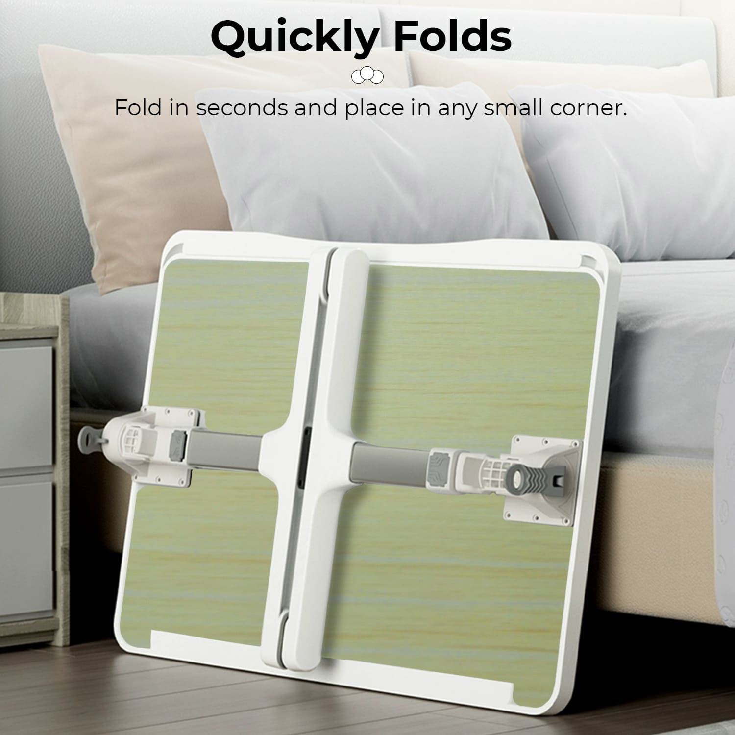 StarAndDaisy Portable Laptop Table, Foldable Bed Table with 7 Levels of Height Adjustable - Grey - Image 4